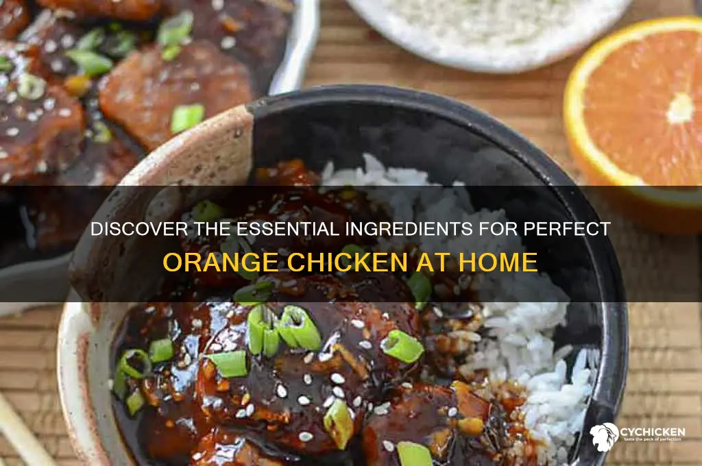 what are the ingredients for orange chicken
