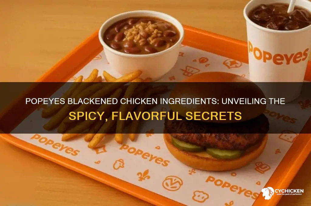 what are the ingredients in popeyes blackened chicken