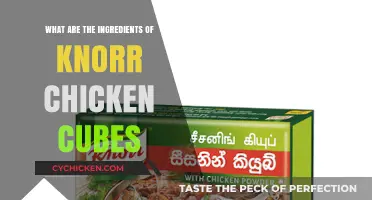 Knorr Chicken Cubes: Unveiling the Flavorful Ingredients Inside