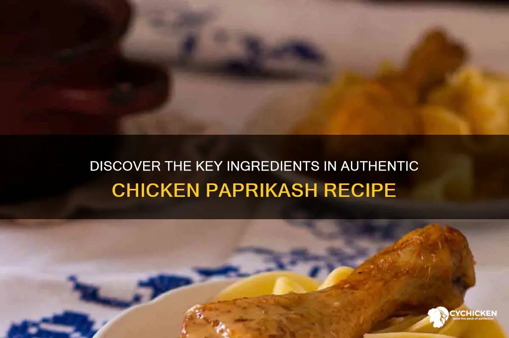what are the main ingredients in chicken paprikash