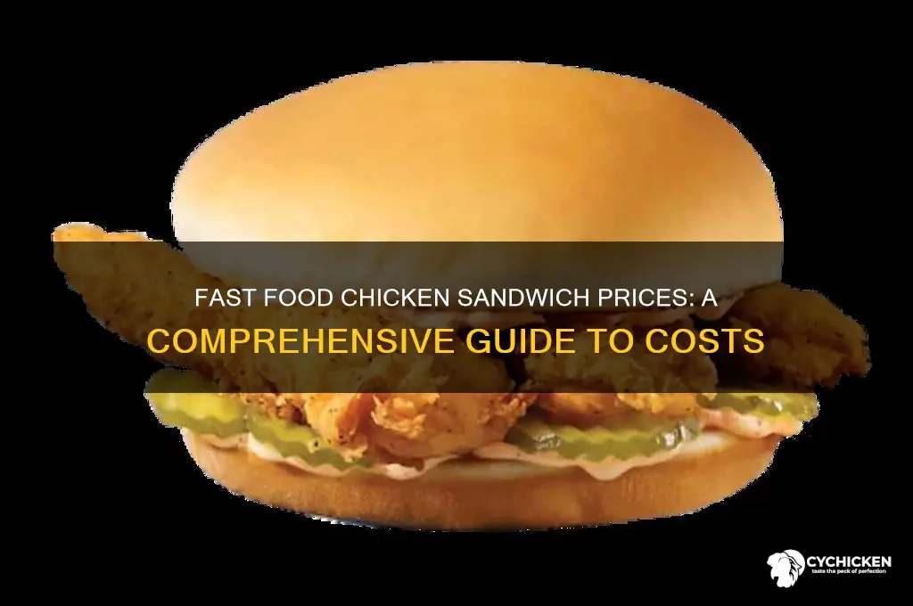 what are the prices of the fast food chicken sandwich