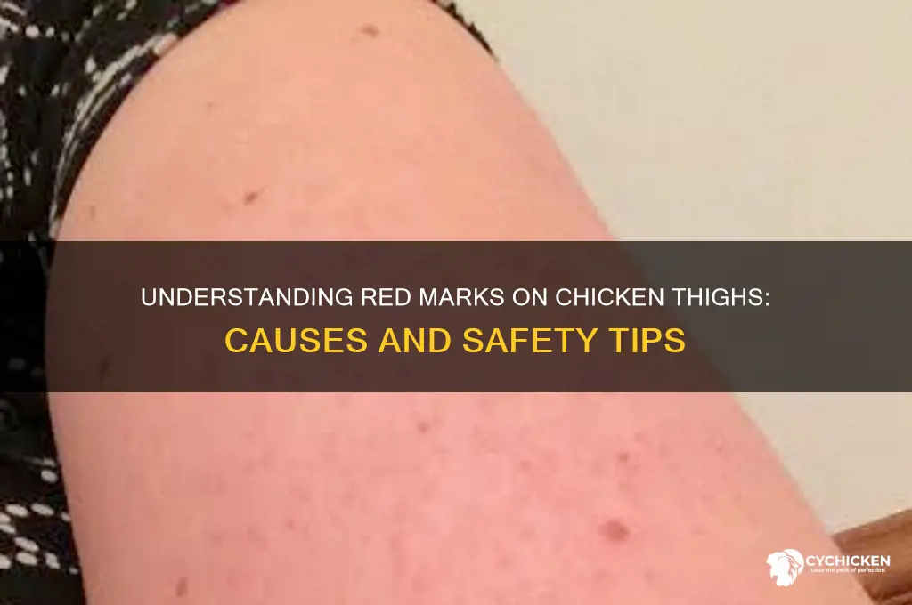 what are the red marks on chicken thighs