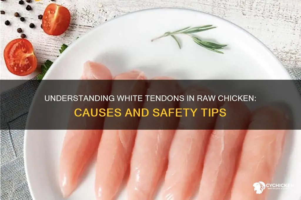 what are white tendon in raw chicken