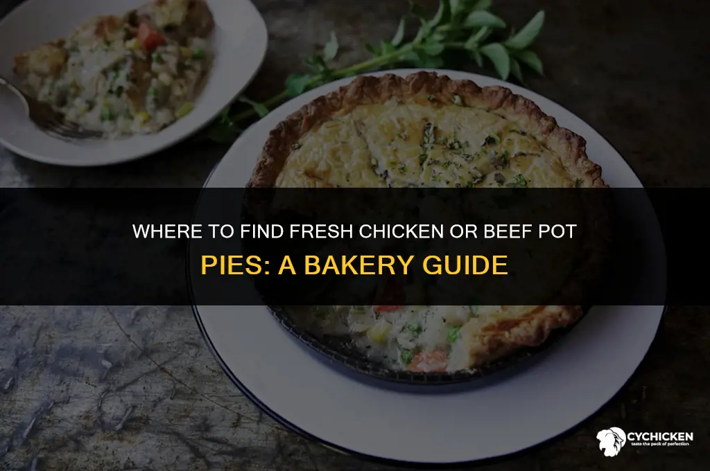 what bakeries sell fresh chicken or beef pot pies