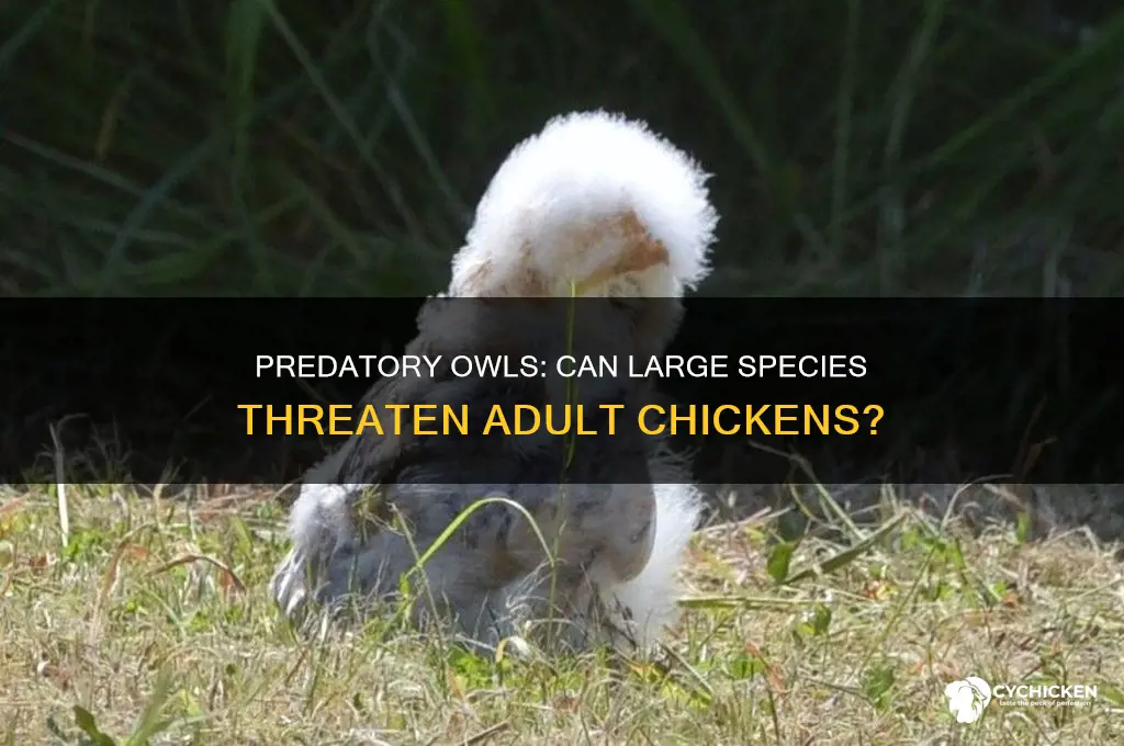 what big owl will attack a big chicken
