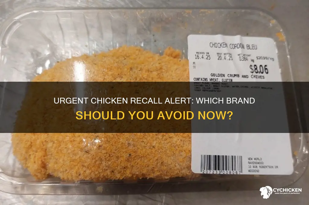 what brand of chicken is being recalled