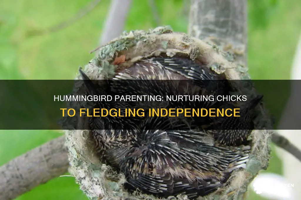 what care do adult hummingbirds give their chicks
