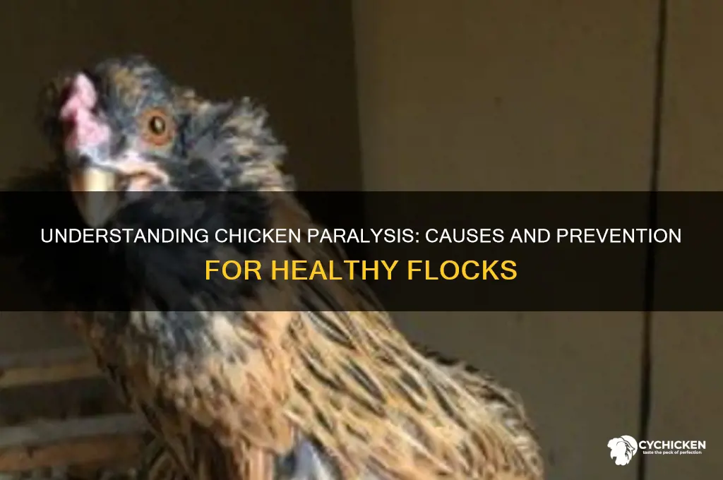 what causes a chicken to be paralyzed