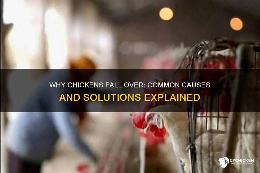 what causes a chicken to fall over