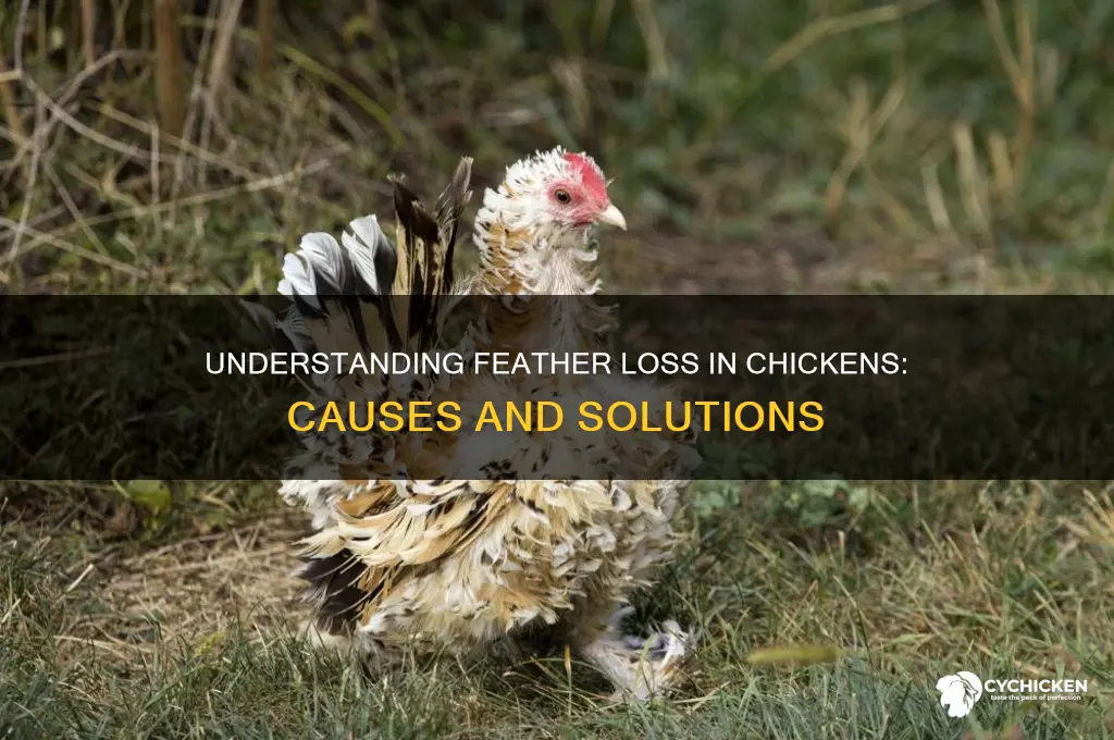 what causes a chicken to lose its feathers