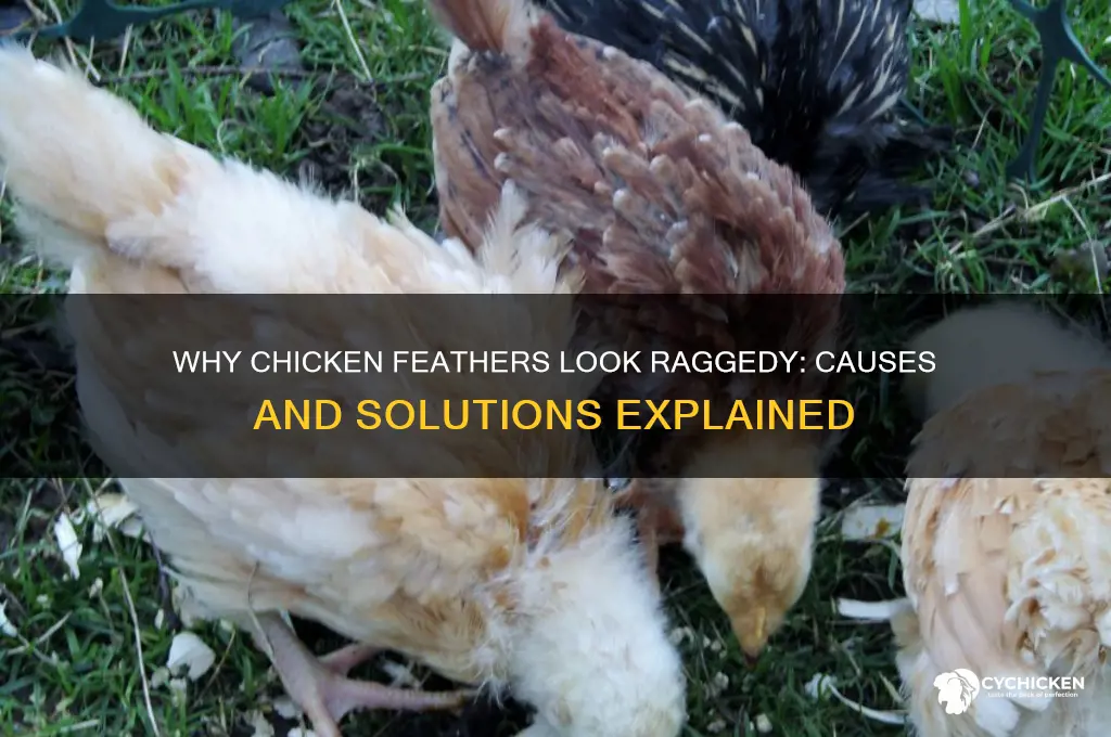 what causes chicken feathers to look raggedy