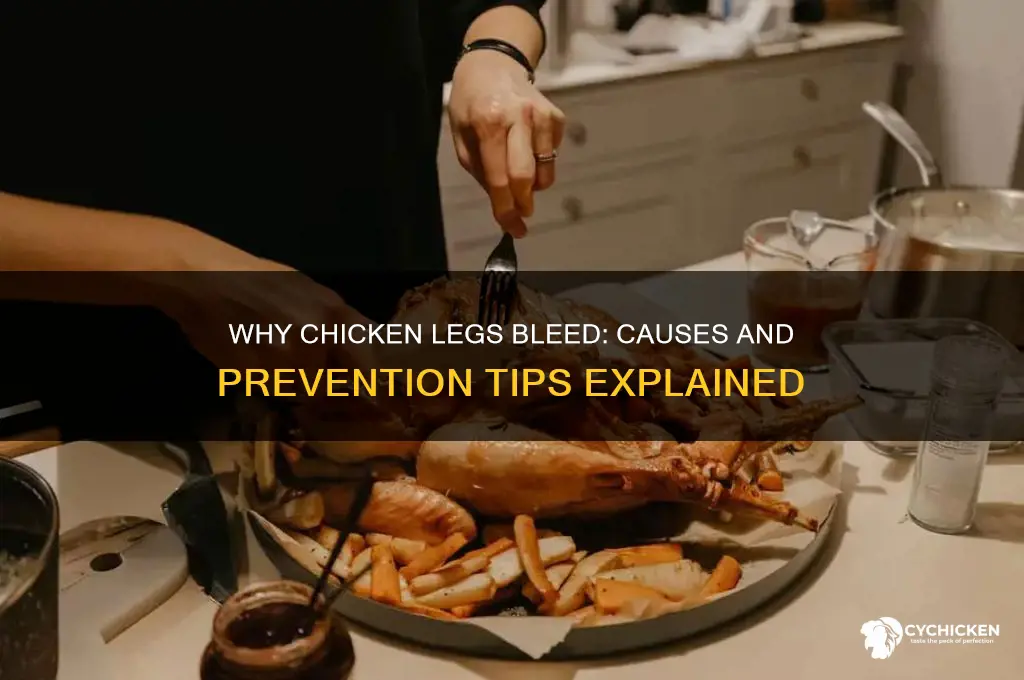 what causes chicken legs to be bloodied