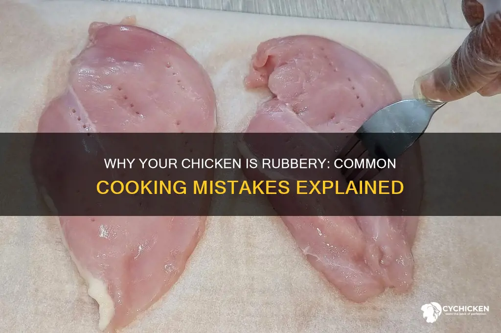 what causes chicken to have a rubbery texture
