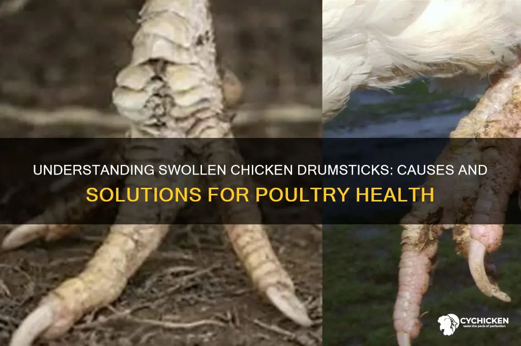 what causes chicken to have a swollen drumstick