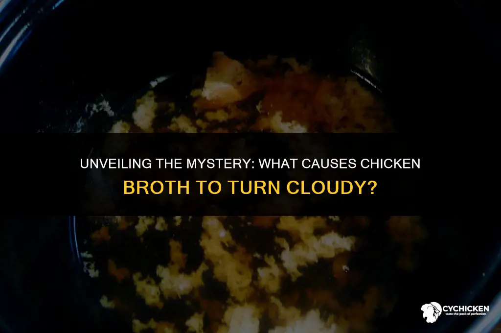 what causes cloudy chicken broth