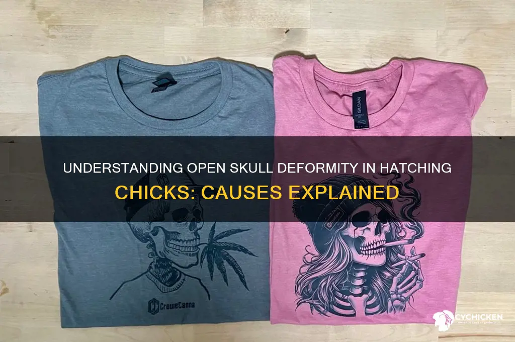 what causes open skull in hatching chicks