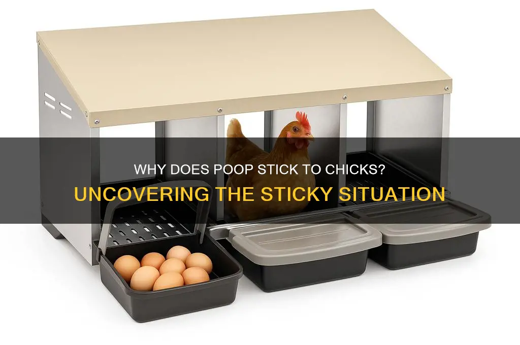 what causes poop to stick to chicks