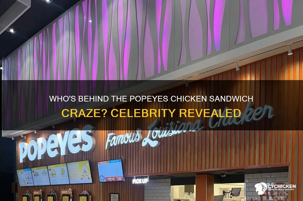 what celebrity said the chicken sandwich from popeyes commercial