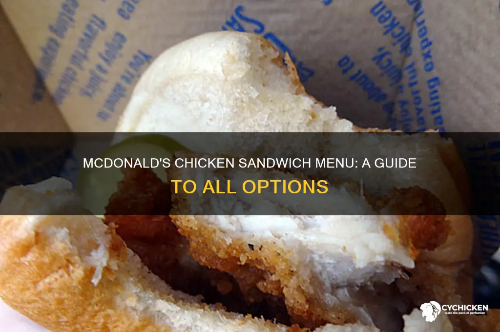 what chicke sandwiches does mcdonald
