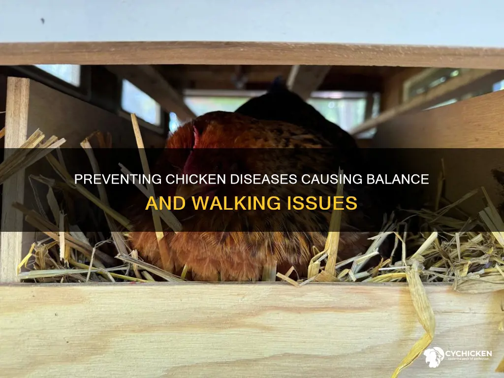 what chicken diseases cause balabnce and unable to walk