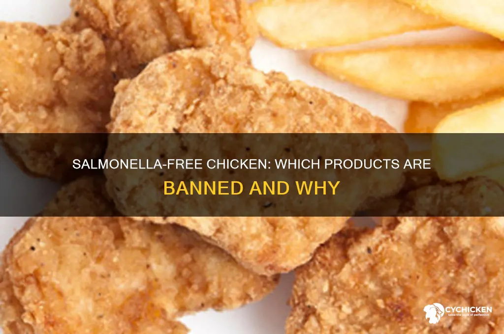 what chicken products is salmonella banned in