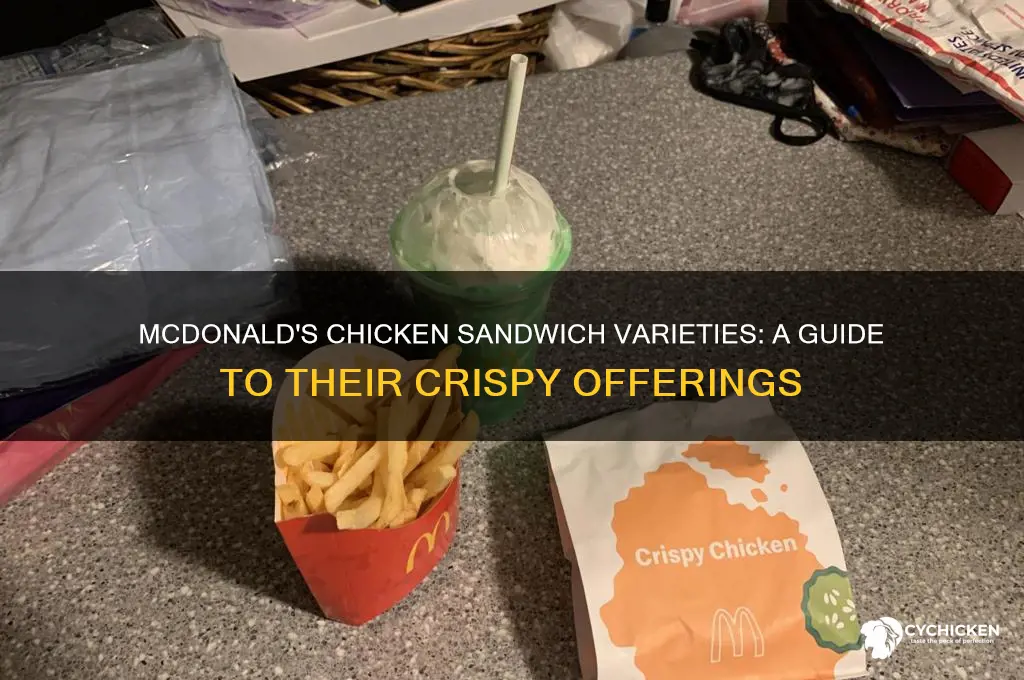 what chicken sandwiches does mcdonald