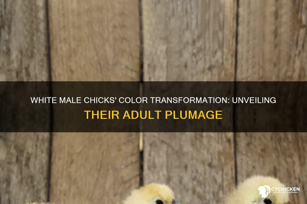 what color do white male chicks turn into