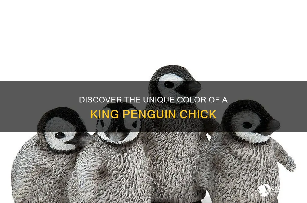 what color is a king penguin chick
