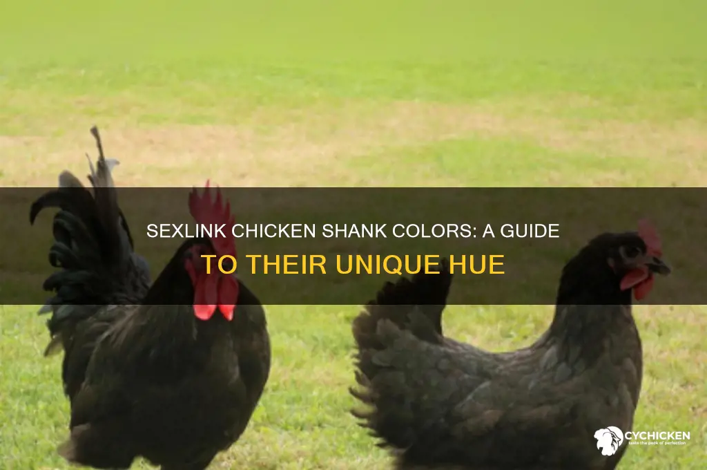 what color shanks does a sexlink chicken have