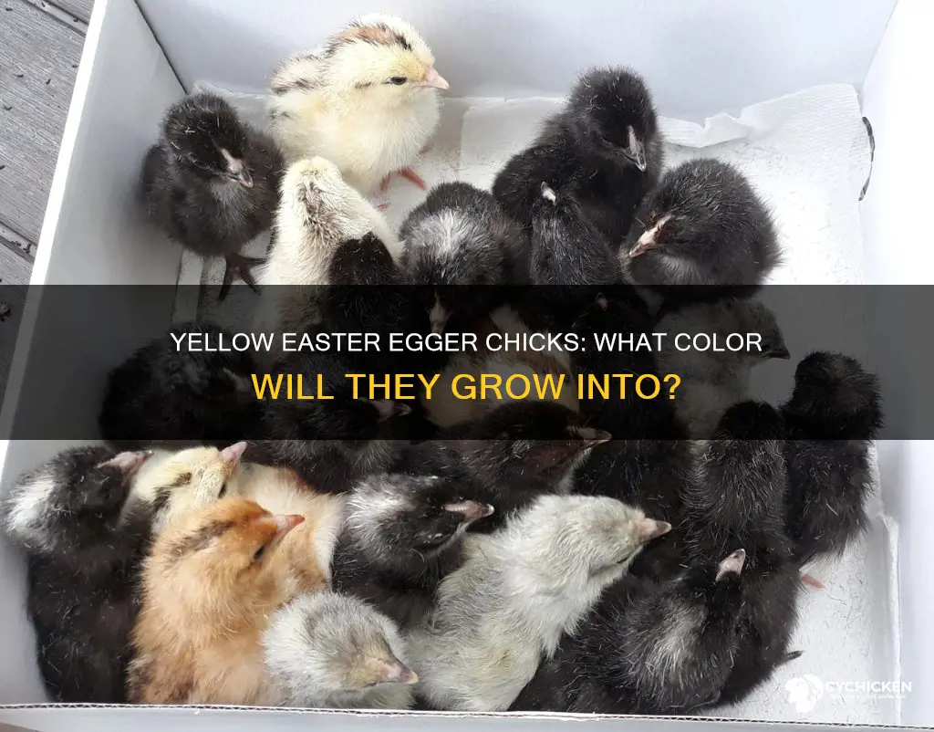 what color will my yellow easter egger chicks be grown