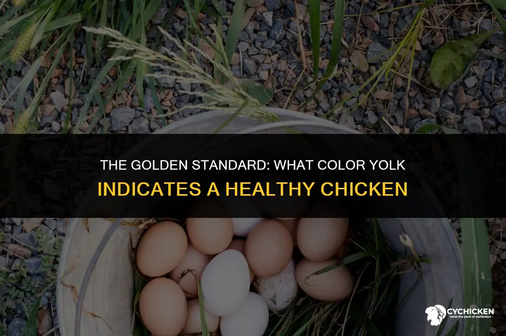 what color yolk is from a healthy chicken