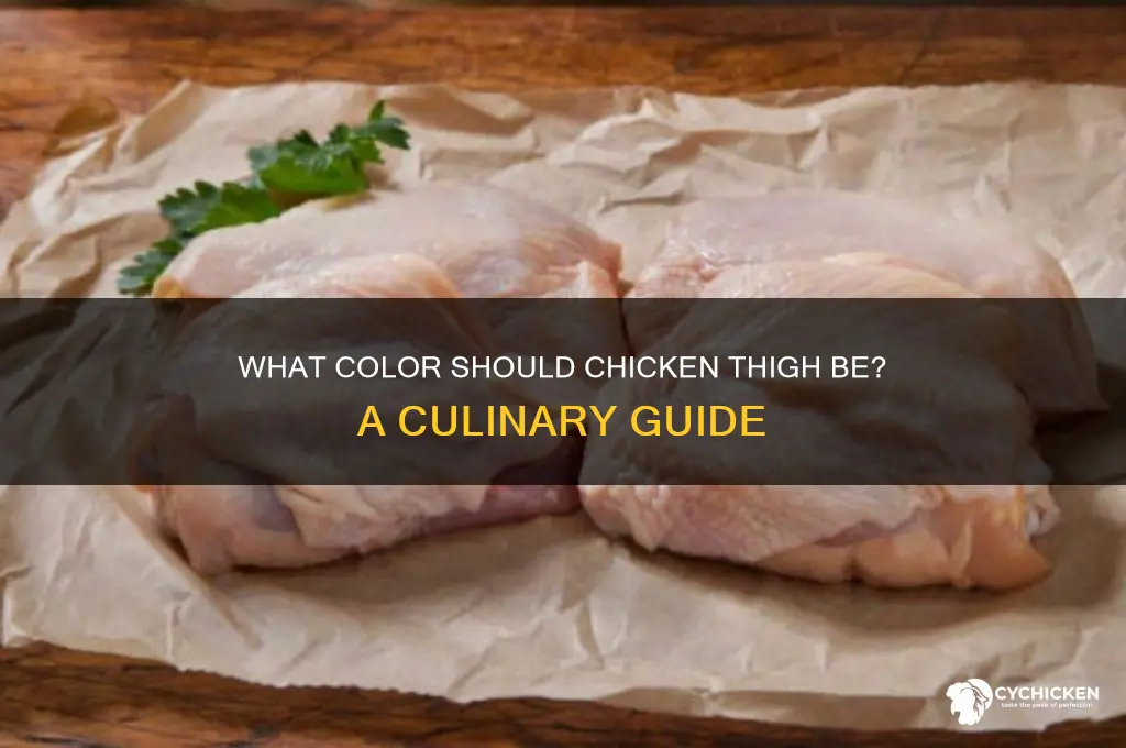 what colour should chicken thigh be