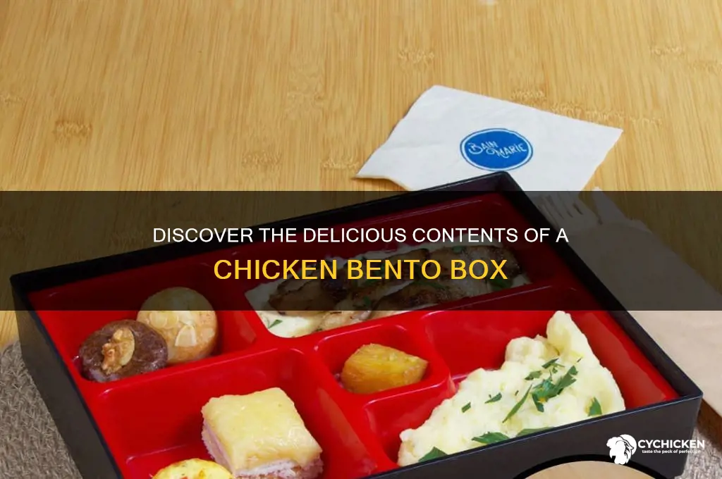 what comes in a chicken bento box