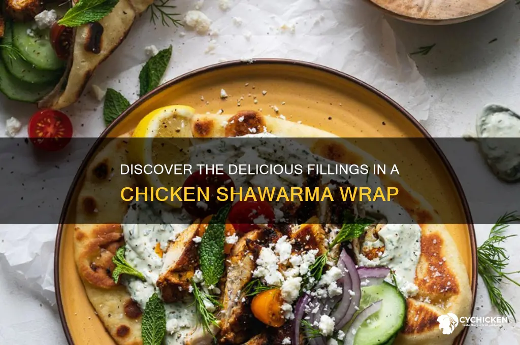 what comes in a chicken shawarma wrap