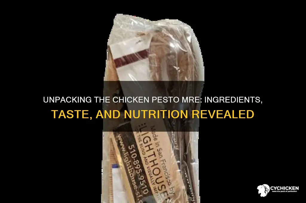 what comes in the chicken pesto mre
