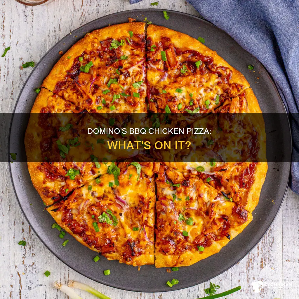 what comes on a bbq chicken pizza from dominos