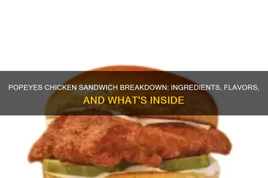 what comes on a popeyes chicken sandwhich