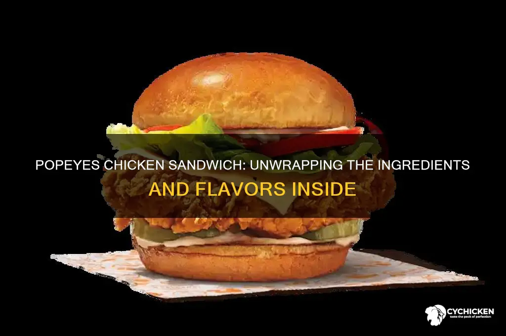 what comes on a popeyes chicken sandwich