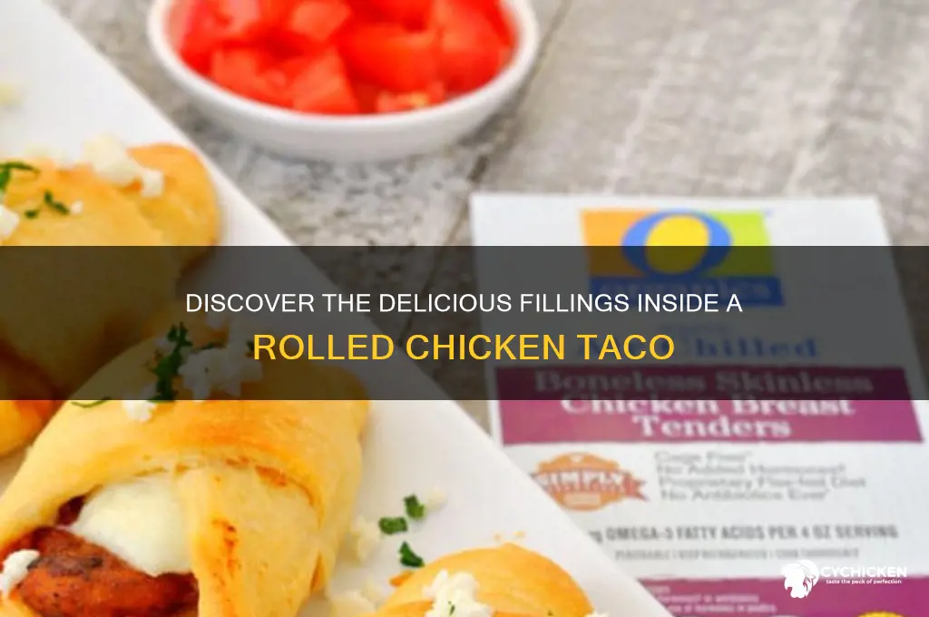 what comes on a rolled chicken taco