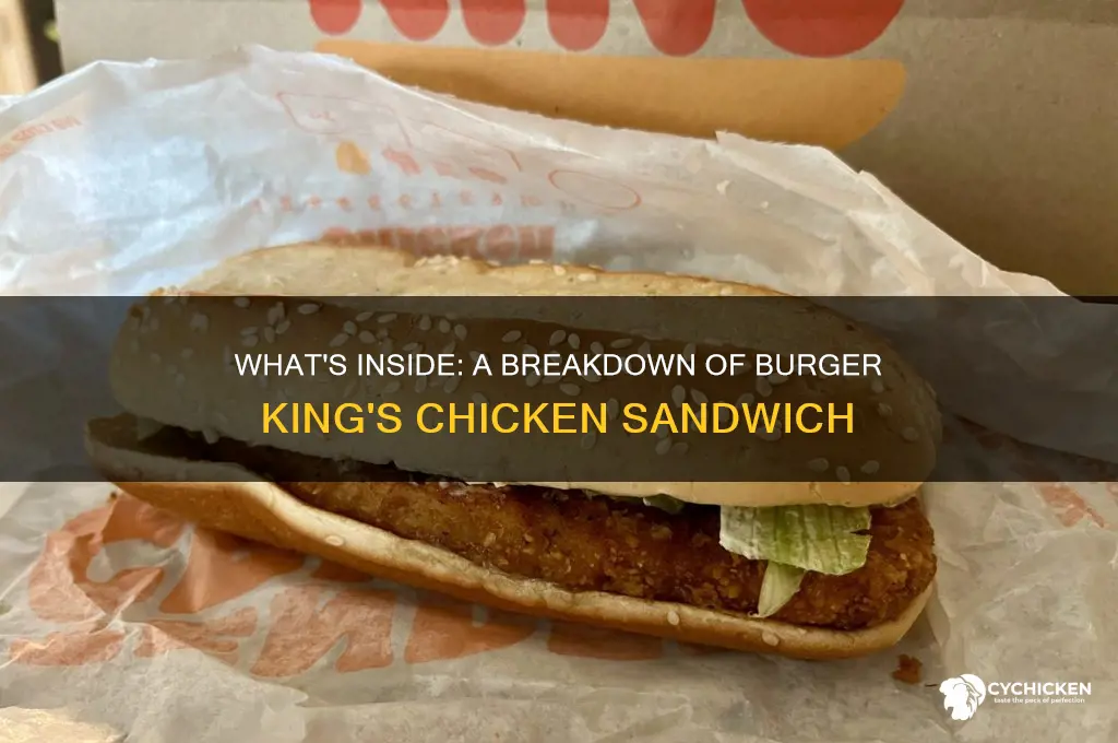 what comes on burgee king chicken sandwhicj