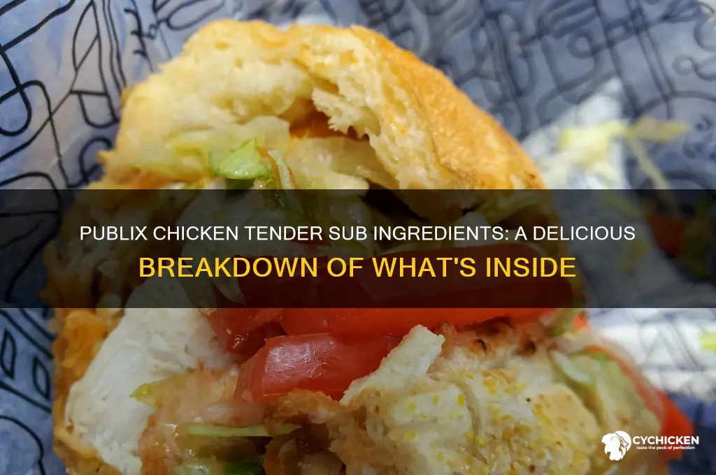 what comes on publix chicken tender sub