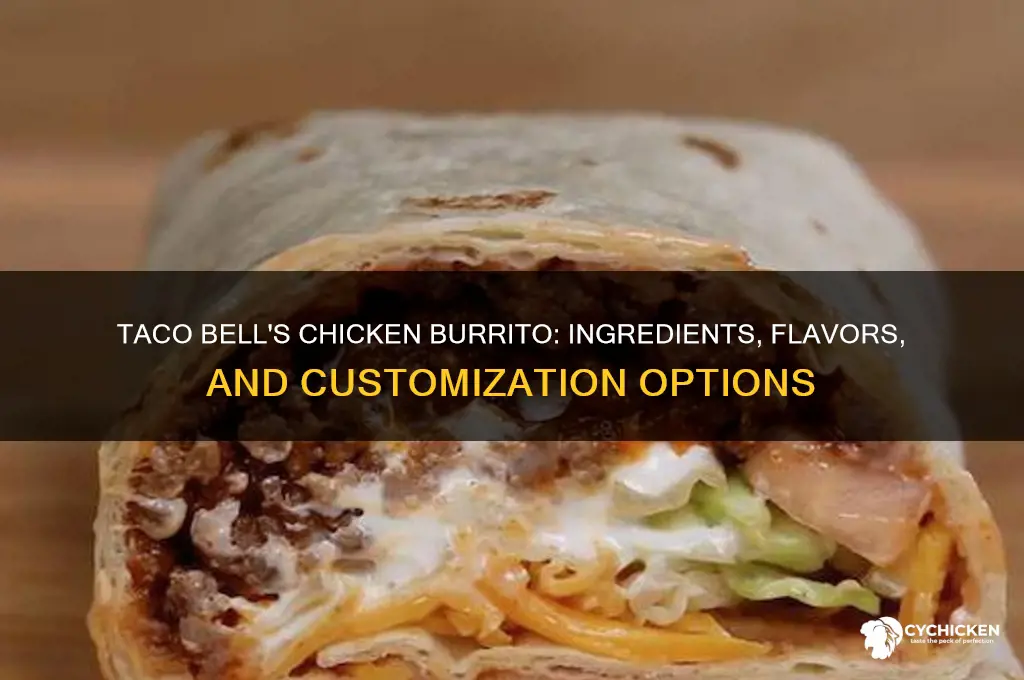 what comes on taco bell chicken burrito