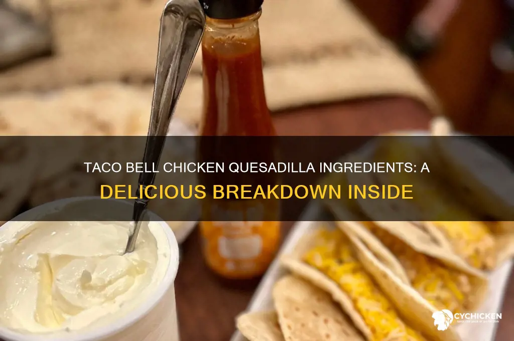 what comes on taco bell chicken quesadilla
