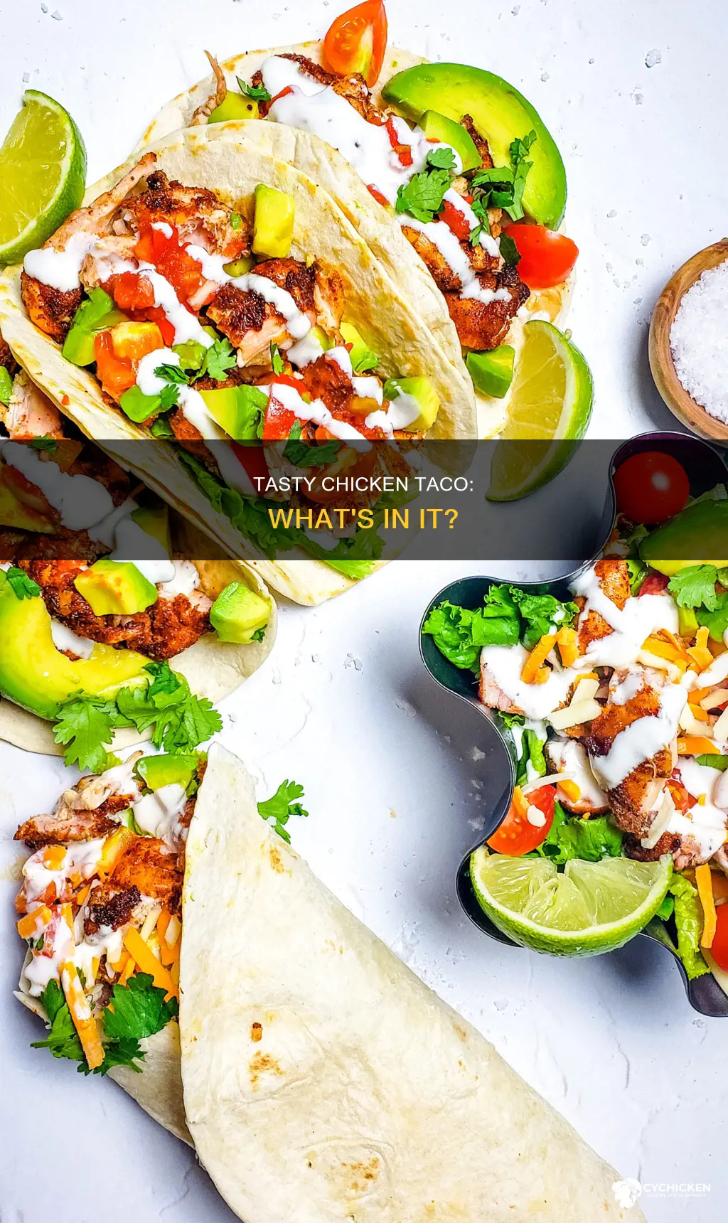 what comes on the chicken taco at taco bell