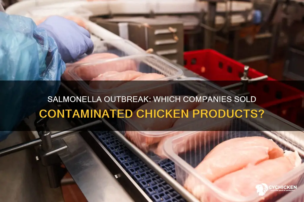 what companie sold chicken that had salmonella