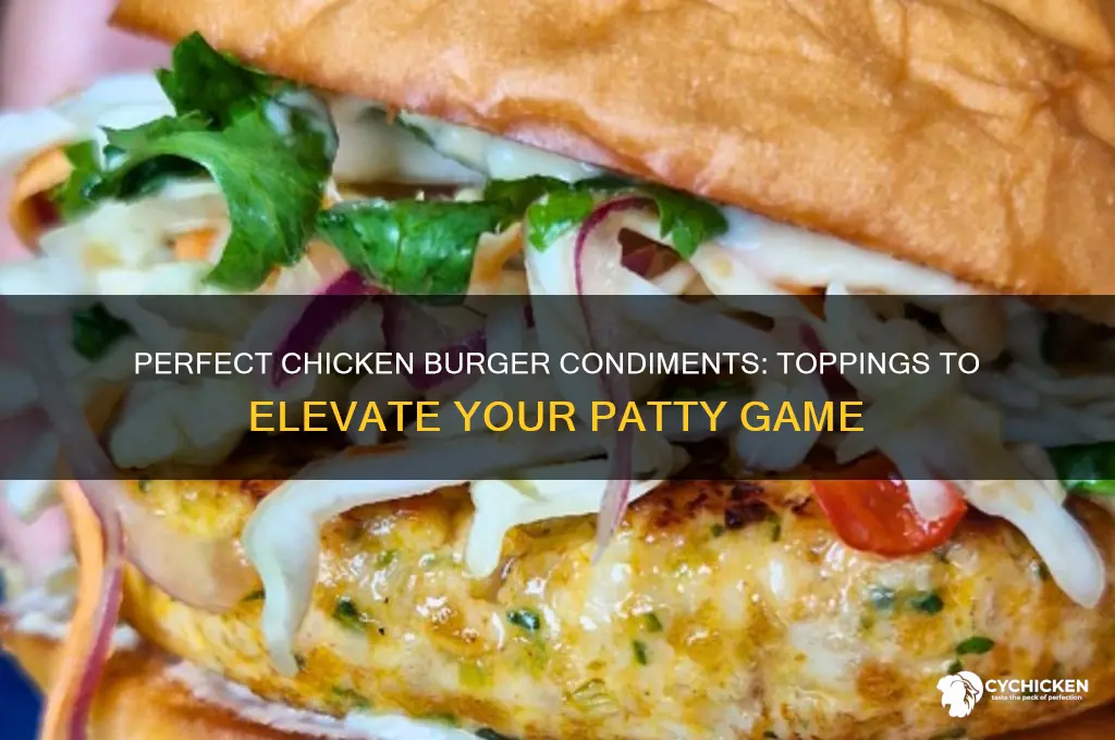what condiments go on a chicken burger