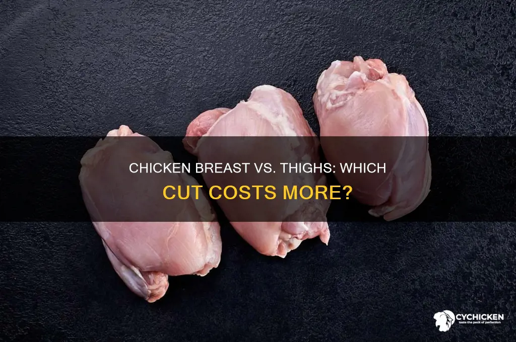 what cost more chicken breast or chicken thighs