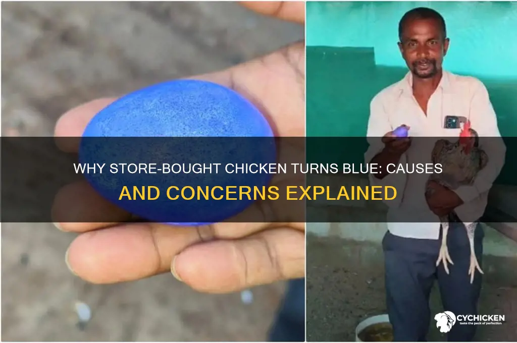 what could cause blue inside store-bought chicken
