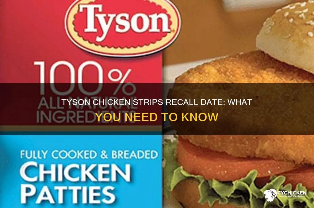 what date for tyson chicken strips recall
