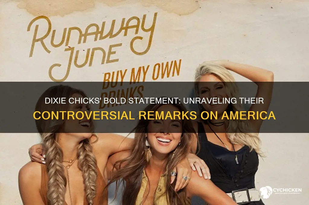 what did dixie chicks say about america